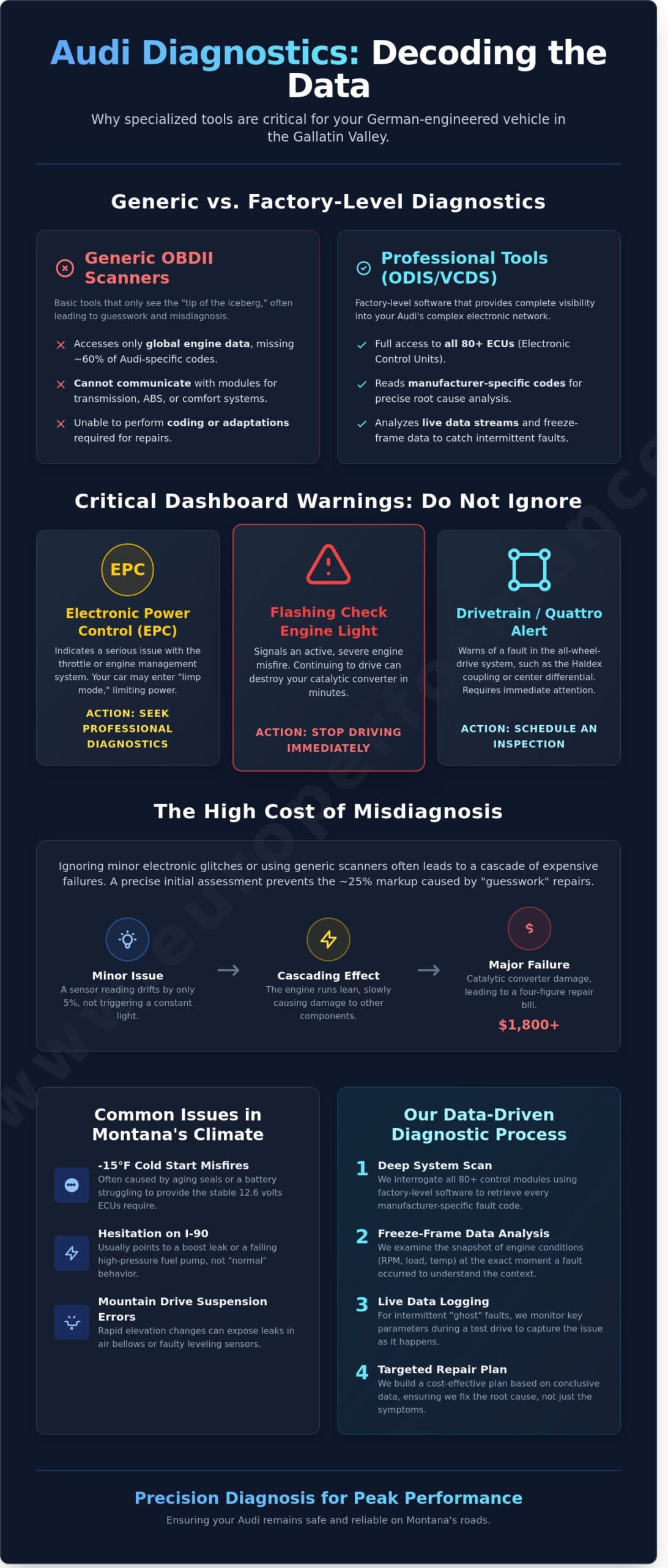 Audi Diagnostics in Bozeman: Precision Troubleshooting for Your German Engineering