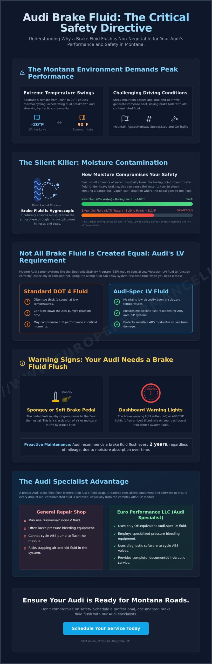 Expert Audi Brake Fluid Flush in Belgrade, MT: The Specialist’s Guide