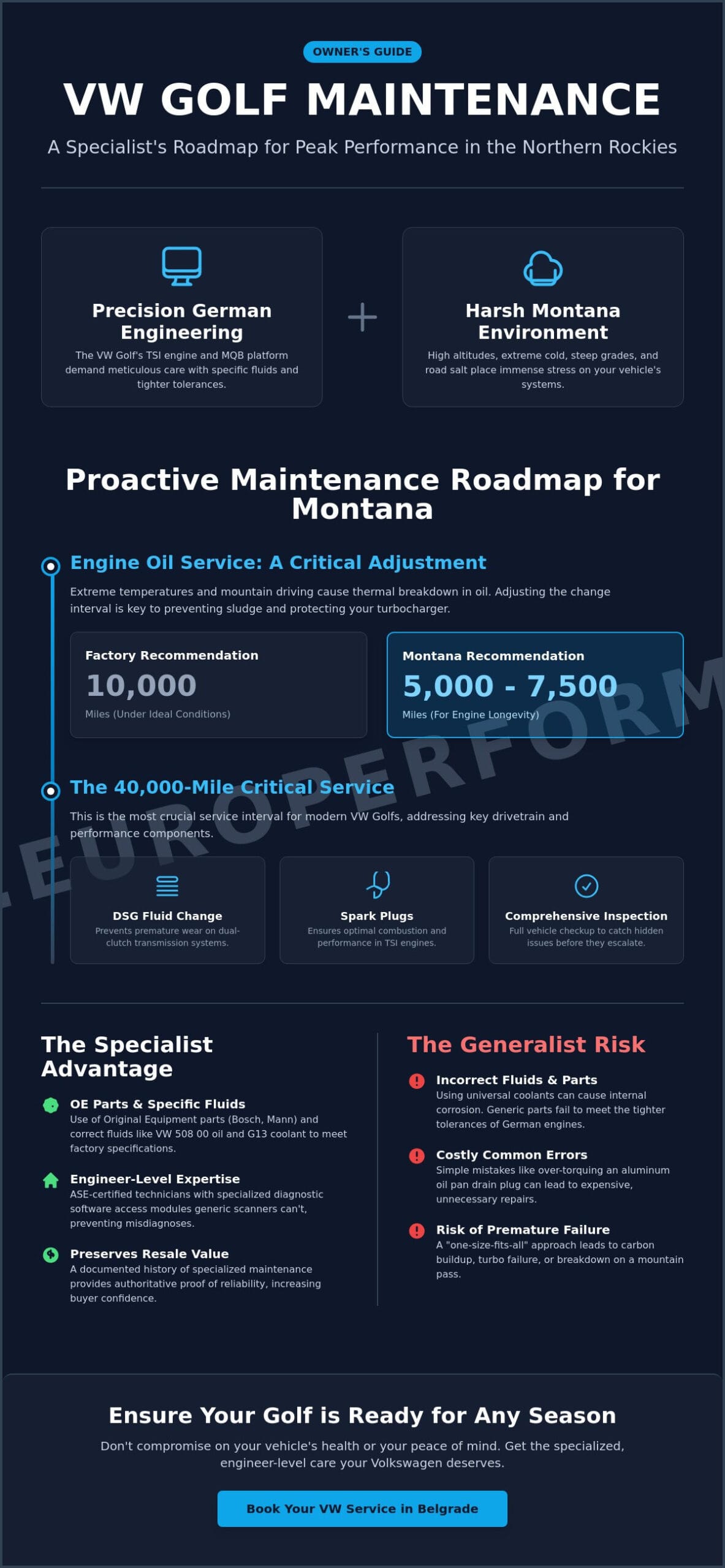 VW Golf Maintenance in Bozeman: The Essential Guide for Longevity